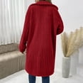 thumbnail image 7 of Womens Fleece Sherpa Long Jacket Fall Winter Coats Fuzzy Button Down Warm Outerwear with Pockets, 7 of 7