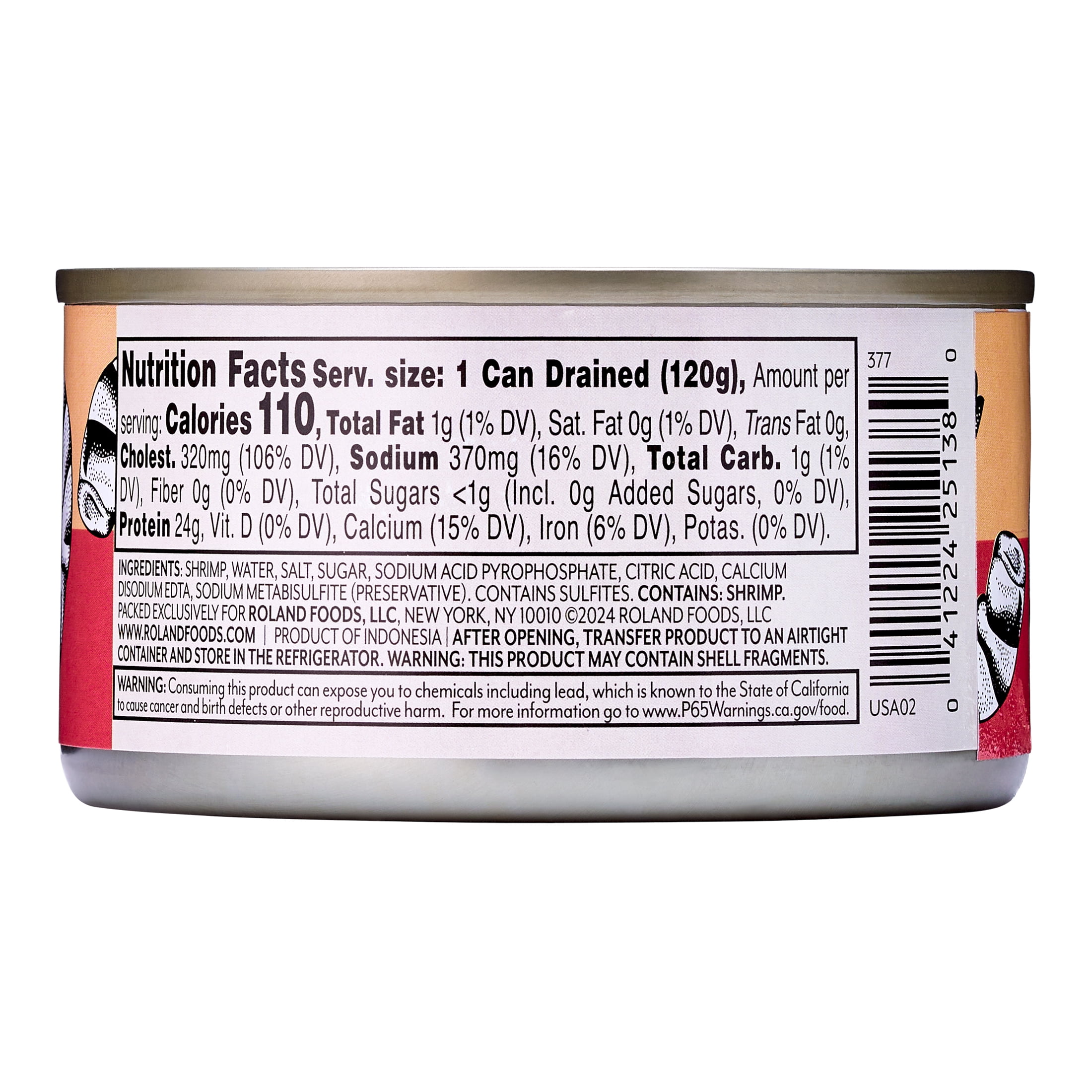Roland Tiny Peeled Shrimp, 7oz