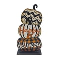 thumbnail image 4 of AZXY Halloween Decorations Stacked Wooden Pumpkin Tabletop Sign, Halloween Decor, Halloween Pumpkins, Halloween Indoor Decor, Halloween Party Decor, Happy Halloween Table Ornament for Home Display, 4 of 7