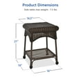 thumbnail image 2 of Jeco Wicker Patio End Table in Espresso, 2 of 7