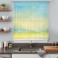 thumbnail image 5 of Turquoise Blue Ombre Sheer Curtains 54 Inches Long, Abstract Modern Art Oil Painting Light Filering Curtains, Breathable Simi Curtain Privacy Drapes for Kitchen Bathroom Nursery Window Treatment, 5 of 9