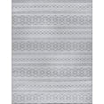 thumbnail image 3 of 8x10 Water Resistant, Large Indoor Outdoor Rugs for Patios, Front Door Entry, Entryway, Deck, Porch, Balcony | Outside Area Rug for Patio | Gray, Stripe | Size: 7'11'' x 10'3'', 3 of 8