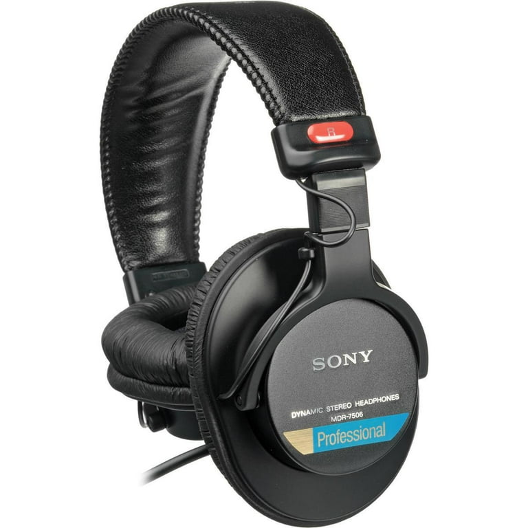 Sony MDR-7506 Professional Folding Headphones with Leather Earpads