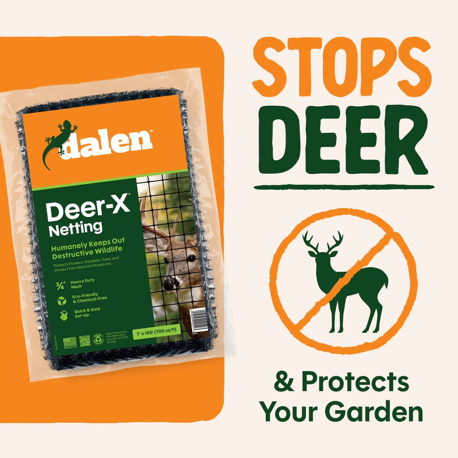 Dalen Deer Protective Netting, 7ft x 100ft, UV Resistant