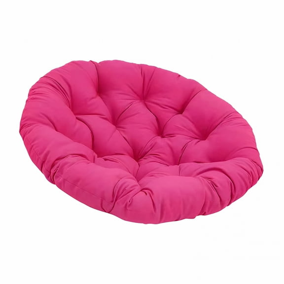 AUQ Chair Cushion 20Inch Egg Chair Cushion (Only Cushion) Multifunctional Garden Chair Mat for Rocking Chair Seats Sturdy Rose Red