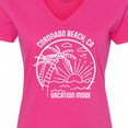 thumbnail image 4 of Inktastic Summer Vacation Mode Coronado Beach California Women's V-Neck T-Shirt, 4 of 5