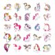 thumbnail image 2 of Pegatinas para álbum de recortes, 50 Uds., pegatinas de unicornio, pegatinas florales para diario de balas, para sobres, decoración de álbumes de fotos DIY, 2 of 5