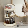 thumbnail image 4 of Household Cosmetic Storage Rack, PS Practical Household Cosmetic Organizer  for Home Milky White,Transparent, 4 of 7