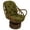 Army Green, variant on Blazing Needles 48-inch by 24-inch Solid Outdoor Spun Polyester Swivel Rocker Cushion