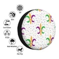 thumbnail image 4 of Fuzoiu Mardi Gras Carnival1 Print Universal Spare Tire Cover with Buckle Strap, Waterproof Wheel Covers for Jeep, Trailer, RV, Truck and All Car-16 inch, 4 of 6