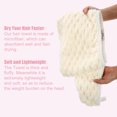 thumbnail image 4 of Hair Drying Towel Dry Cap Cloud Grid Shape Lightweight for After Bath Drying Hair Coral Fleece Beige, 4 of 7