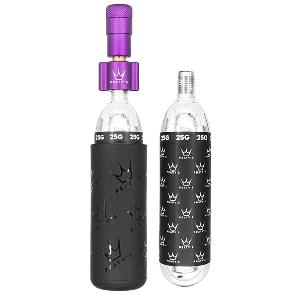 Peaty's Kit de Gonfleur de Pneus CO2 Holesthot, MTB 25g, Violet