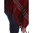 thumbnail image 4 of White Mark Women's Plus Size Plaid Print Dakota Poncho, 4 of 4
