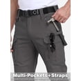 thumbnail image 4 of NAVEKULL Men's Cotton Flex Cargo Pants Lightweight Stretch Work Pants Durable Outdoor Hiking Trousers With 15 Pockets, 4 of 8
