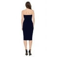 thumbnail image 4 of Women's Comfortable Strapless Midi Dress Solid Tube Casual Style, 4 of 5