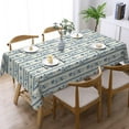 thumbnail image 5 of Rectangle Tablecloth with Wave Lace 60x84 Inch, French Blue Floral Rectangle Table Cloth Waterproof Stain Resistant Table Covers Polyester Table Cloth for Kitchen Dinning Tabletop Outdoor, 5 of 8