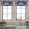 thumbnail image 4 of LALILO Kitchen Curtain Valance Yacht Purple Sunset Light Rod Pocket Window Curtain 52"x 18" Set of 2, 4 of 7