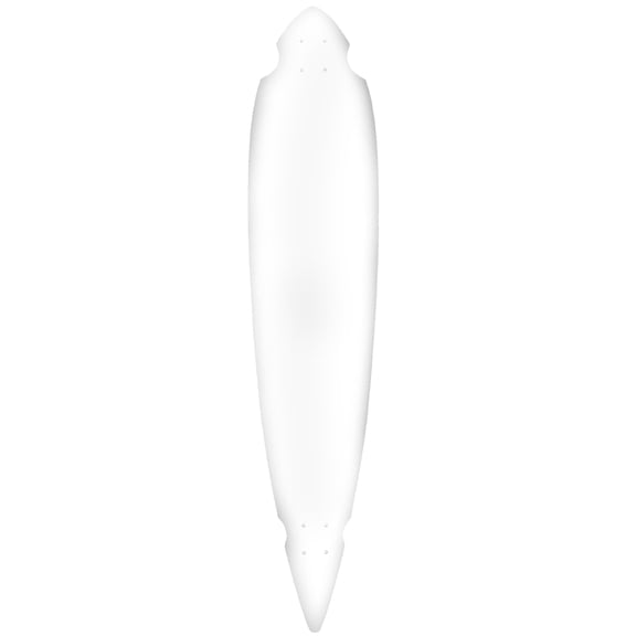 Moose Longboard Deck 9" x 46" Concave Cut Out Pintail White