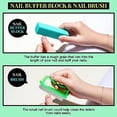 thumbnail image 3 of Nail Tools, Nail Care Kit, Nail Files 100/180, Nail Buffer Block, Cuticle Nippers, Cuticle Pusher, Cuticle Peeler, Nail Lifter for Ingrown Toenails, Toenail File, Manicure Kit, Green, 3 of 8