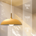 thumbnail image 3 of Lampara De Techo Colgante Macaron Retro Con Madera 35 Cm de Diámetro ilios innova  Amarillo, 3 of 8