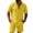 Mens Two Piece Sets - Yellow, variant on Maqroz Mens 2 Piece Outfits Button Down Lapel Top Drawstring Elastic Waist Shorts Linen Like Breathable Sets Summer Solid Casual Fashion Wear with Pockets
