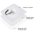 thumbnail image 2 of Jinsinto 12x Transparent Waterproof Adhesive Hooks Suitable for Living Room Bathroom Kitchen, 2 of 5