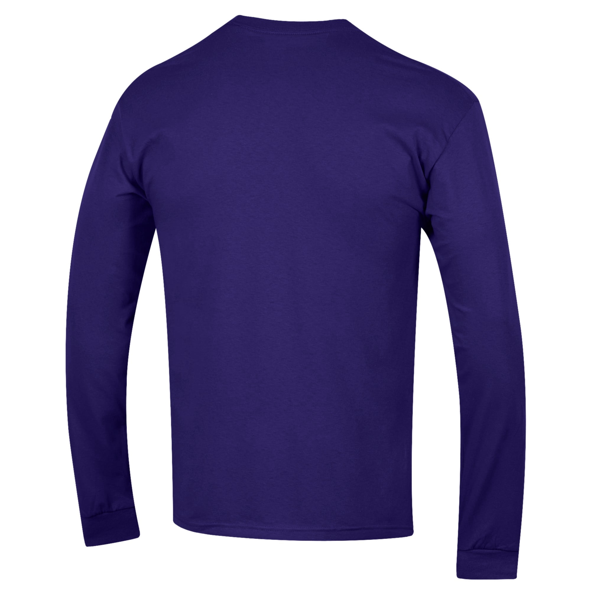 Men's-Champion  Purple UAlbany Great Danes Stacked Track & Field Long Sleeve T-Shirt