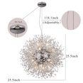 thumbnail image 6 of Round 16-Lights Crystal Chandeliers, Modern Beaded Firework High Ceiling Pendant Lighting, Sputnik Chrome Dandelion Hanging Lights for Bedroom Living Room Dining Room, 6 of 6