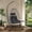 Black+ Gray + PE Rattan+Iron+Waterproof Fabric + Polyester, variant on Luckynote Outdoor Egg Hanging Chair with Stand, Patio Wicker Swing Egg Chair Indoor Swinging Chair Outdoor Hammock Egg Chair