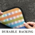 thumbnail image 6 of Colorful Striped Checkered Pattern Door Rugs,Washable Non Slip Door Mats Indoor,Decorative Door Mats,Entry Mat Indoor for Entrance,Bedroom,Kitchen,Bathroom,30"x17", 6 of 6