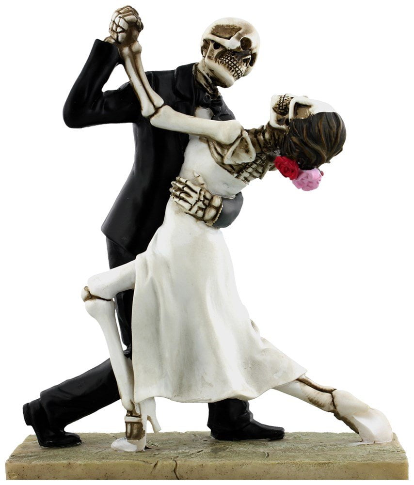 Pacific Giftware Day Of The Dead Skeleton Wedding Couple Figurine - 8 Inch Shelf Sitter, Hand-Painted Resin