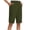 Army Green, variant on Cotton Linen Shorts for Women Loose Fit Knee Length Bermuda Shorts Casual Wide Leg Elastic Waist Workout Shorts My Items Cotton Linen Summer Pants