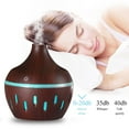 thumbnail image 4 of PureCasa Household Aroma Diffusers with Colorful Lights, 300ml Wood Grain Smart Mini USB Desktop Aromatherapy Oil Diffuser, Quiet Portable Humidifiers for Bedroom, 1PC, Brown, 4.3"x4"x4", 4 of 9