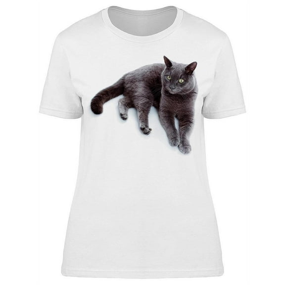 Maltese Cat Stretching Leg T-Shirt Women -Image by Shutterstock, Female Medium