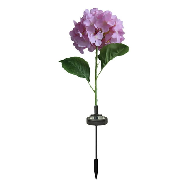 WRKEKC Clearance Outdoor Patio Decoration Lawns Decorative Ambient Lights Ground Lamp Solar Lighted Pole Hydrangea Automatically Lights Up When It Gets Dark