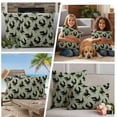 thumbnail image 5 of Halloween Outdoor Waterproof Pillow Covers, Sage Green Vintage Crow Horror Black Birds Decorative Rectangle Throw Pillowcase Sofa Cushion Sham for Patio/Couch/Chair, 20"x12" 2 Pack, 5 of 8