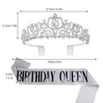 thumbnail image 2 of "Birthday Queen" Sash and Rhinestone Tiara Set, Women Birthday Sash and Crown Decoration, Glitter Crystal Hair Accessories for Girl Birthday Party, 2 of 8