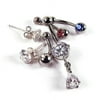 14g Crystal Belly Trio And Cubic Zirconi