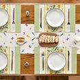 Manteles Individuales De Mesa, 4PCS Spring Green Flowers Running
