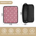 thumbnail image 4 of Hair Tool Organizer Bag with Heat Resistant Mat Removable Travel Storage Case for Hot Air Brushes Curling Irons Small Bows and Dots Pattern, 4 of 8