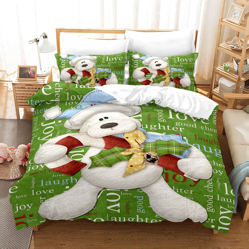 3D Christmas Day Tree Print Bed Comforter Sets Twin Full Queen King