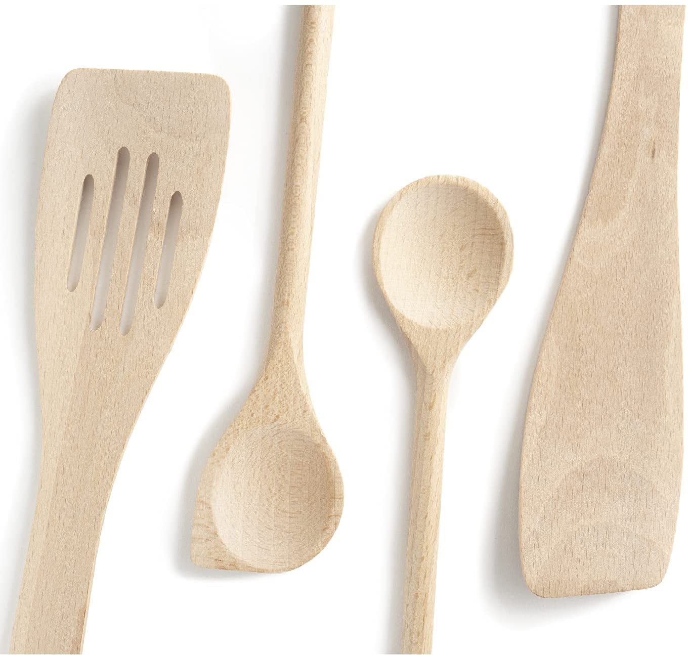 Wooden kitchen utensils, Set of 5, complete set, Made in EU, 1 large