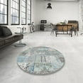 thumbnail image 4 of Ahgly Company Machine Washable Indoor Square Contemporary Gunmetal Gray Area Rugs, 5' Square, 4 of 7