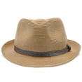 thumbnail image 6 of Sandbar - Walrus Hats Paper Braid Straw Fedora Hat w/ Grey Band, 6 of 7
