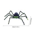 thumbnail image 3 of Halloween Decorations Indoor Cool Plush Black Spider with Mini Top Hat Green Sunglasses Funny Bendable Novelty Tabletop Ornament Spooky Party Scene Decor, 3 of 4
