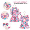 thumbnail image 3 of Vestidos de perro para perros pequeños Cachorro Niña Ropa con anillo de correa y lazo para perro Lazos para el pelo Vestido de perro Tutú para mascotas Vestidos de princesa Faldas Ropa de verano para, 3 of 5
