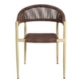 thumbnail image 2 of Furniture of America Clark Aluminum Patio Dining Chair in Natural, 2 of 9
