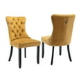 thumbnail image 5 of IVV Dining Chairs Set of 2 - Modern Style Velvet Dining Room Accent Side Chairs with Solid Wood Legs and Nailhead Trim for Home Kitchen and Restaurant, Gold, 5 of 10