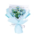 thumbnail image 2 of Ramo de flores de ganchillo, flores tejidas a mano, flores falsas, flores artificiales Azul, 2 of 8
