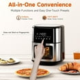 thumbnail image 4 of Kitchen Elite Air Fryer Oven 8.5Qt XL Large Family Size, 8-in-1 Digital Control, Stainless Steel Air Fryer, Nonstick and Dishwasher Safe Basket - KEAF85BKW, 4 of 8